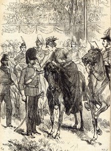 Drottningen delar ut Victoria Crosses i Hyde Park av English School
