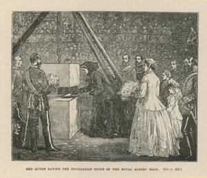 Drottningen lägger grundstenen till Royal Albert Hall av English School