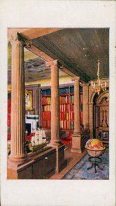 Drottningens dockskåp: The Library II (färglitografi) av English School