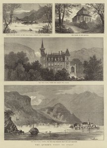 Drottningens besök i Italien (gravyr) av English School