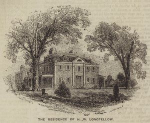 The Residence of H W Longfellow (gravyr) av English School