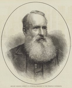 Pastor Charles Garrett, Liverpool, president för Wesleyan Conference (gravyr) av English School