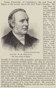 Pastor W H Fremantle, den nye dekanusen i Ripon (gravyr) av English School