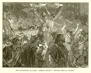 The Revolution in Paris: Crowds Singing To die for the country av English School
