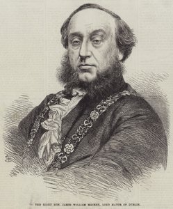 Den höge ärade James William Mackey, överborgmästare i Dublin (gravyr) av English School