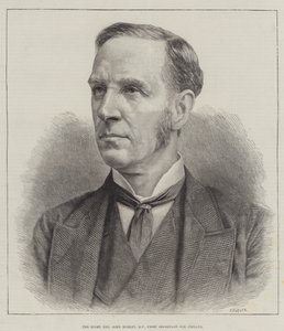 The Right Honorable John Morley, MP, Chief Secretary för Irland (gravyr) av English School