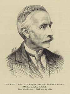 Rätten ärade Sir Henry Bartle Edward Frere, Baronet, GCB, GCSI av English School