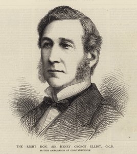 The Right Honourable Sir Henry George Elliot, GCB (gravyr) av English School