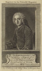 Den höge ärade William Pitt Esquire, en av Hans Majestäts främsta statssekreterare av English School
