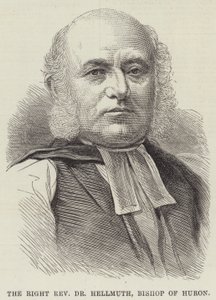 Rätt pastor Dr Hellmuth, biskop av Huron (gravyr) av English School