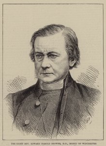 Den högra pastor Edward Harold Browne, DD, biskop av Winchester (gravyr) av English School