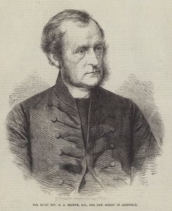 Den högra pastor GA Selwyn, DD, den nye biskopen av Lichfield (gravyr) av English School