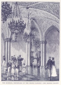 Rosenau, prinsgemålets födelsepalats - Sallon i marmor (gravyr) av English School