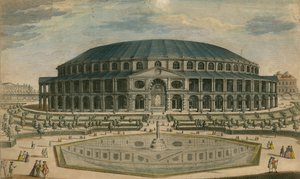 Rotundahuset och trädgårdarna i Ranelagh, London av English School
