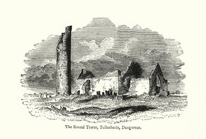 Det runda tornet, Tullosherin, Dungarvan (gravyr) av English School