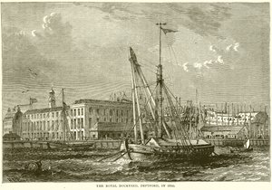 Royal Dockyard, Deptford, 1810 av English School