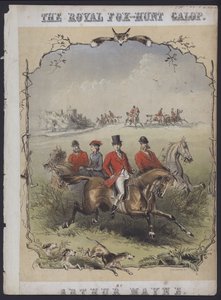 The Royal Fox Hunt Galop, av Arthur Mayne (färglitografi) av English School