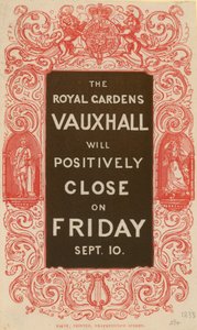 Royal Gardens Vauxhall kommer positivt att stänga av English School