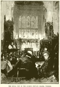 Royal Pew i Queens Private Chapel, Windsor av English School