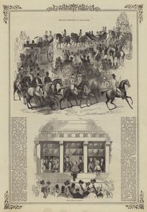 Den kungliga processionen till Ascot Races av English School