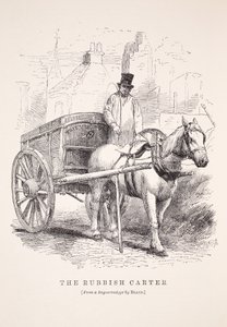 The Rubbish Carter, från daguerreotypien av Richard Beard, illustration från London Labor och London Poor av Henry Mayhew, pub. 1862 av English School