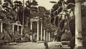 Ruinerna, Virginia Water (litografi) av English School