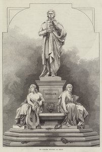 Schillermonumentet i Berlin (gravyr) av English School