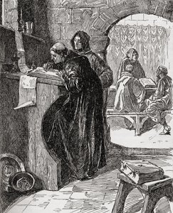 The Scriptorium of a Monastery, från boken The Church of England: A History for the People, publicerad c.1910 av English School