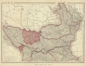 The Seat of War (färg litho) av English School