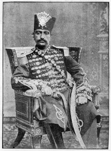 The Shah of Persia, 1893 (efter ett foto av W. & D. Downey) av English School