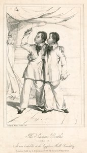 The Siamese Youths (18 år), en ny utställning i Egyptian Hall, Piccadilly av English School