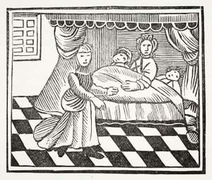 The Significance of Dreams, illustration från Chap-books of the artonde århundradet av John Ashton, pub. 1882 av English School
