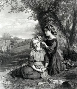The Sisters, publicerad i Art Journal (1867), graverad av C. Cousen, 1867 av English School