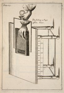 The Sliding a Page off the Slice, pub. 1683 gravyr. av English School