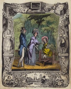 The Slovenly Little Girl (färgad gravyr) av English School