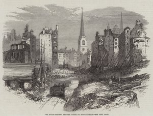 South-Eastern Railway Works on Dowgate-Hill (gravyr) av English School