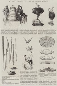 Der südaustralische Hof auf der Kolonialausstellung (Stich)