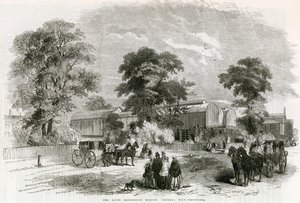 South Kensington Museum. Brompton pannor av English School