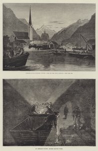 St Gothards järnvägstunnel (gravyr) av English School