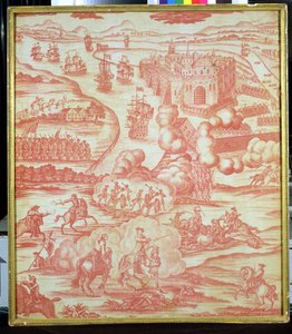 The Storming of Quebec, ca 1775 (bomull) av English School