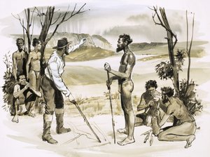 The Story of Australia: John Batman köper mark från aboriginerna av English School