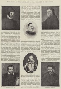 Pristagarnas berättelse, från Chaucer till Ben Jonson (gravyr) av English School