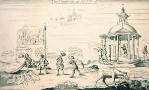 Templet och Pitt (gravyr) av English School