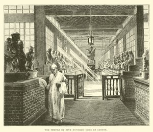 Femhundra gudarnas tempel i Kanton av English School
