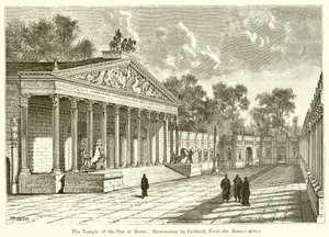 Solens tempel i Rom. Restaurering av Gerhard, Ecole des Beaux-Arts) av English School