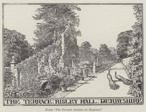 The Terrace, Risley Hall, Derbyshire (gravyr) av English School