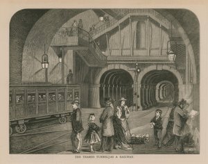 Themsen tunneln som en järnväg av English School