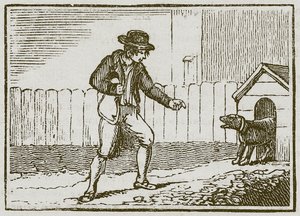 Tjuven och hunden (gravyr) av English School