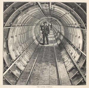 The Tower Subway, 1870 av English School