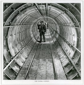 The Tower Subway, 1870 av English School